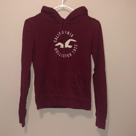 Hollister Burgundy Pullover Hoodie - Picture 1 of 1